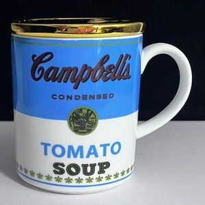 ANDY WARHOL Lidded CAMPBELL’S SOUP MUG / Rare BLUE COLOR / Imported FrancFranc